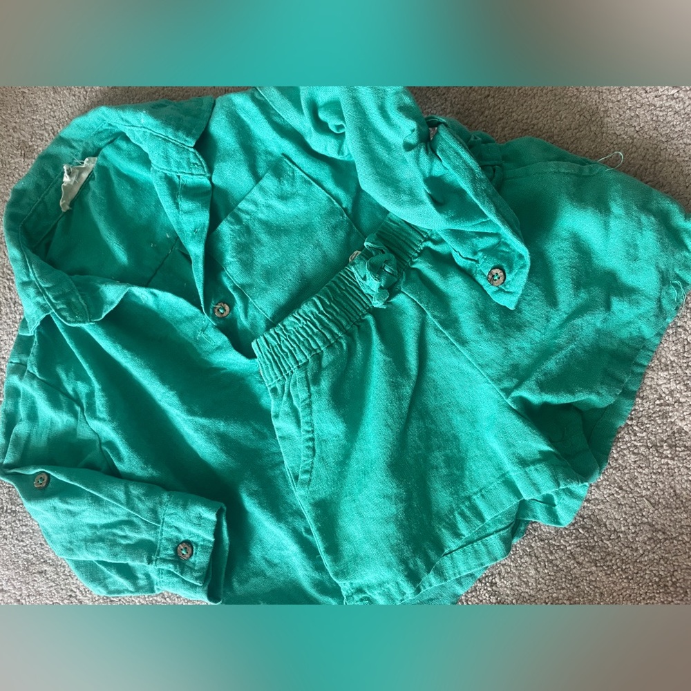 Jessica Simpson Linen Toddler Set